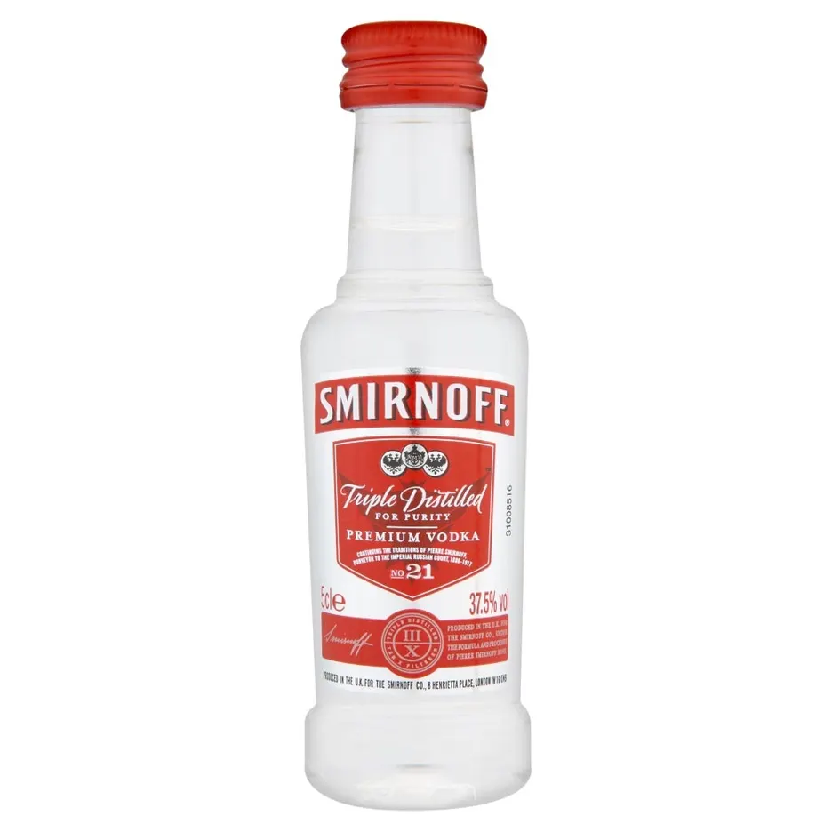 MINI VODKA SMIRNOFF RED  5CL  PET