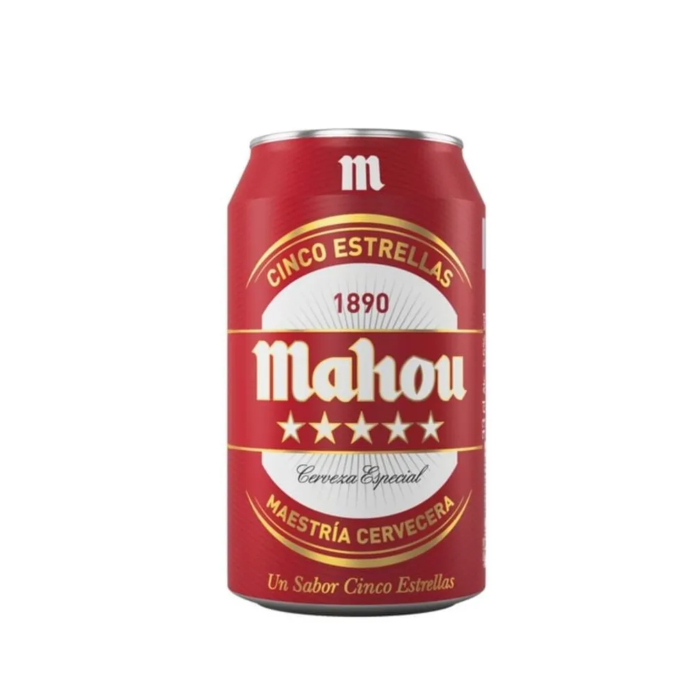 CERVEZA MAHOU 5 EST. LATA 33CL C24