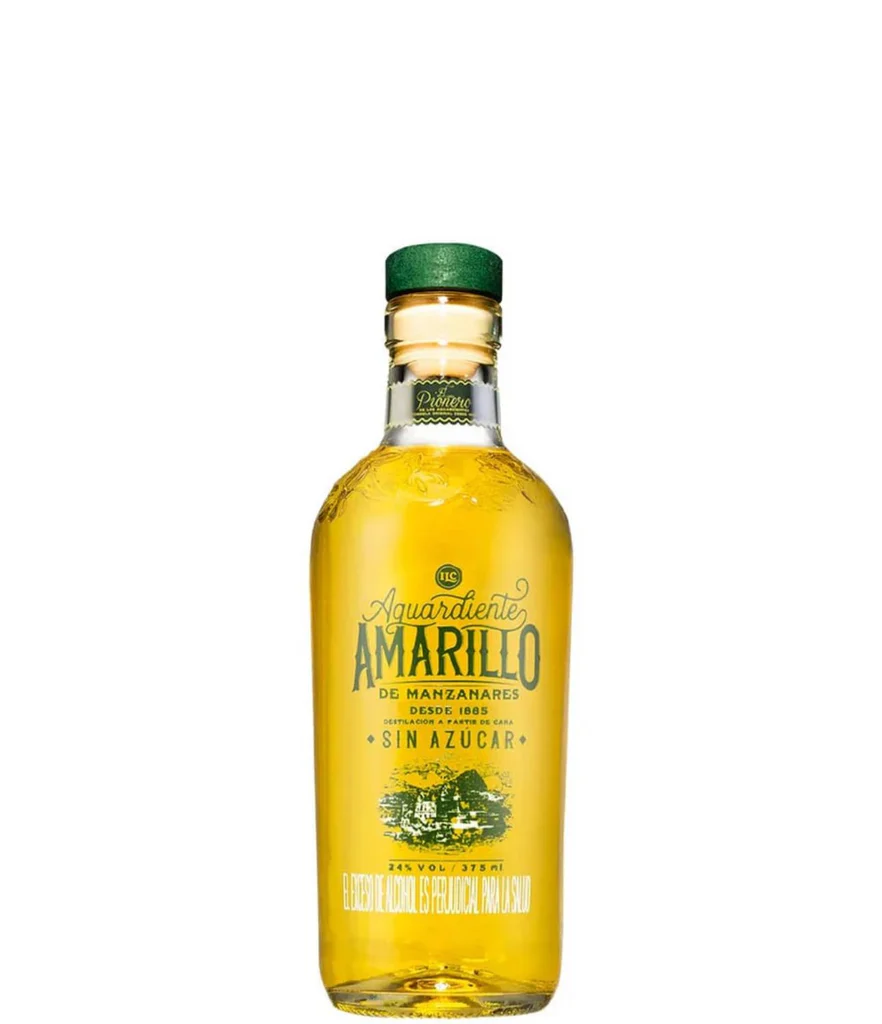 PETACA AGUARDIENTE AMARILLO MANZANARES 37,5CL  24º